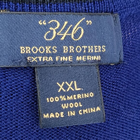 Brooks Brothers 346 Royal Blue Extra Fine Merino Wool Sweater Vest - Picture 4 of 4